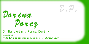 dorina porcz business card